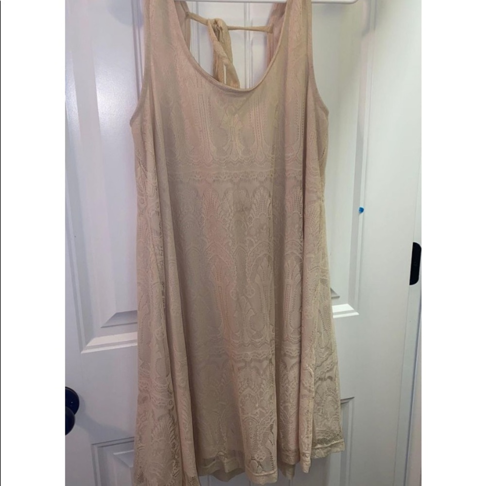 Altar’d State, cream lace sheath dress